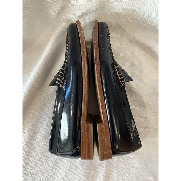 Weejuns G.H. Bass & Co.  Navy Blue Patent Leather Slip Of Flat Loafer Women’s‎ 6 - Picture 10 of 11